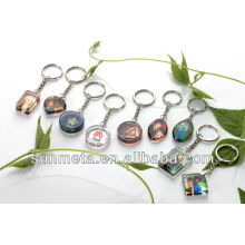 Sunmeta sublimation keychain keychain en blanc --- fabricant